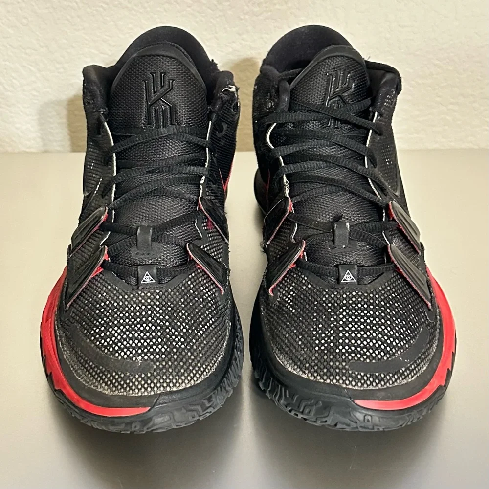 Nike Kyrie 7 Black Red Air Zoom Turbo Basketball Shoes Men’s Size 10 CQ9326-001 - Picture 3 of 11